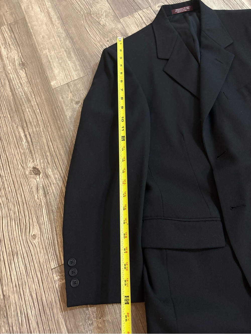 Men's Black Evan Picone Two-Piece Suit Jacket & Trousers - Picture 6 of 11